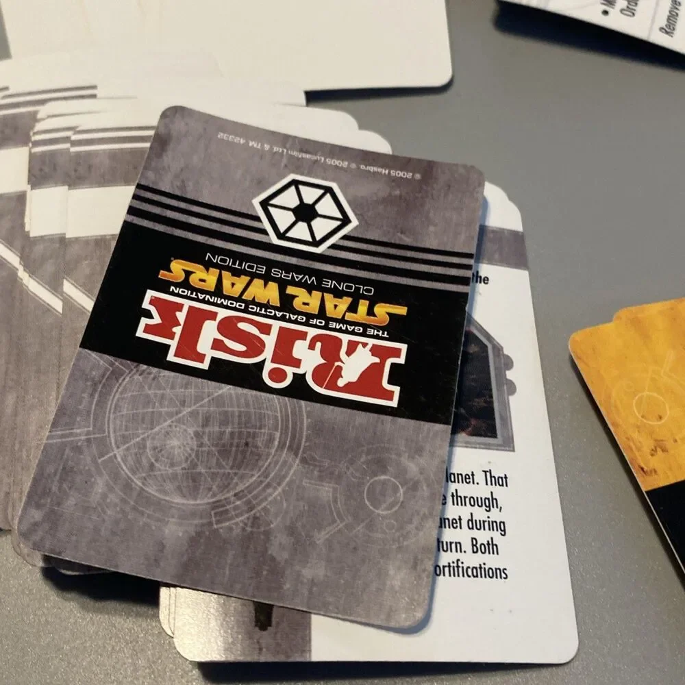 2005 Star Wars Risk Clone War Board Game Replacement Cards Only
